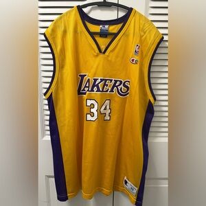 Champion Shaquille O’Neal Los Angeles NBA Jersey. Size 48
